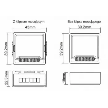 OXT T224 Mini-WLAN-Relais-Modul 4-Kanal Tuya Smart Life Trockenkontakt 10A/Kanal