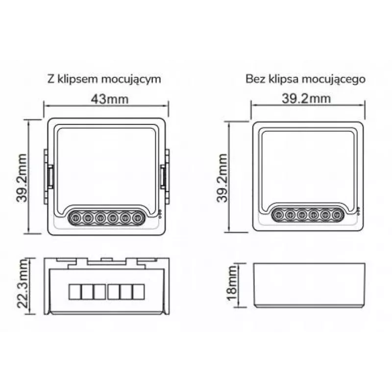 OXT T224 Mini-WLAN-Relais-Modul 4-Kanal Tuya Smart Life Trockenkontakt 10A/Kanal