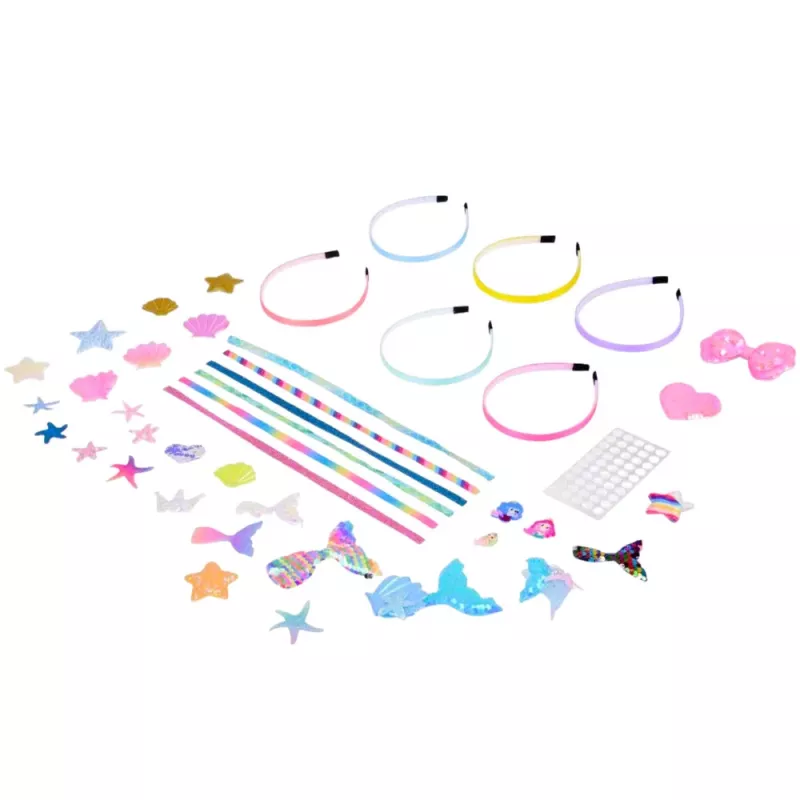LEAN TOYS DIY Kreativset zur Herstellung von Muschel-Meerjungfrauen-Haarbändern