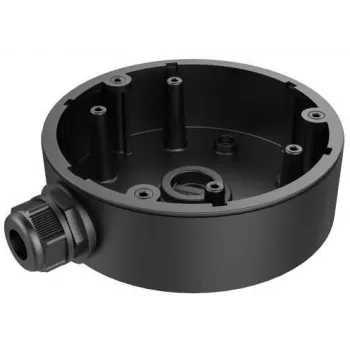 Hikvision DS-1280ZJ-PT6-Y Anschlussdosen-Montagehalterung, Schwarz, Aluminiumlegierung, wetterfest, Innen-/Außenbereich