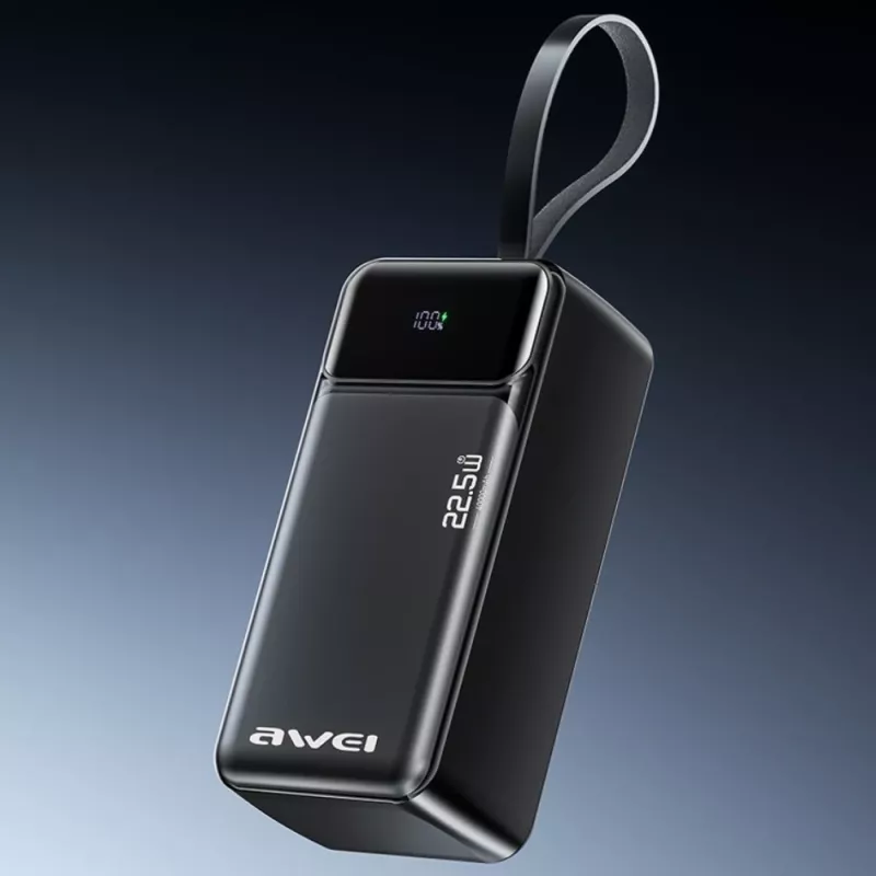 AWEI PA-105 Power Bank 40000mAh 22.5W PD QC 3.0 USB-C Schwarz