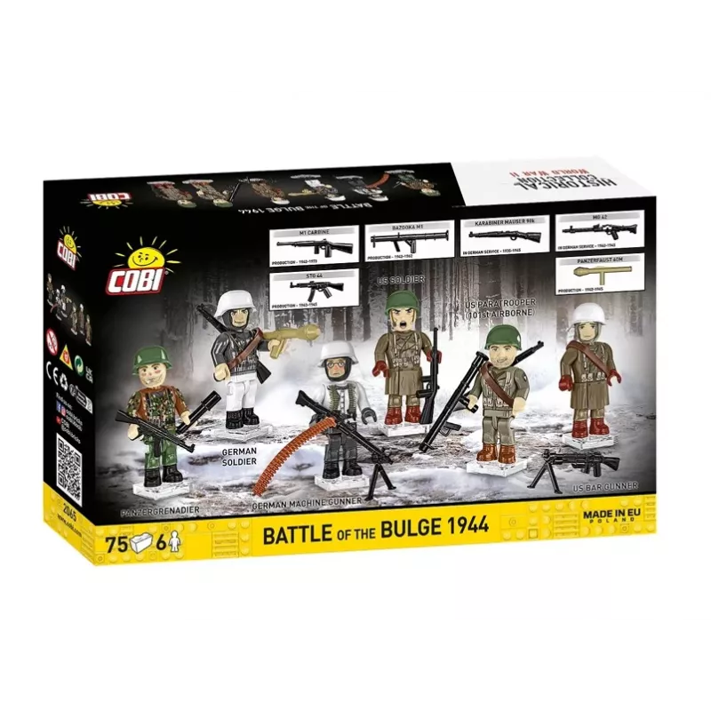 COBI Small Army Battle of the Bulge 1944 Bausteine-Set, 75 Teile, 1 US-Soldatenfigur