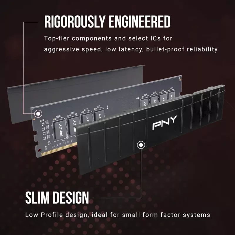PNY 16GB DDR4 3200MHz Low Profile Desktop-Speichermodul