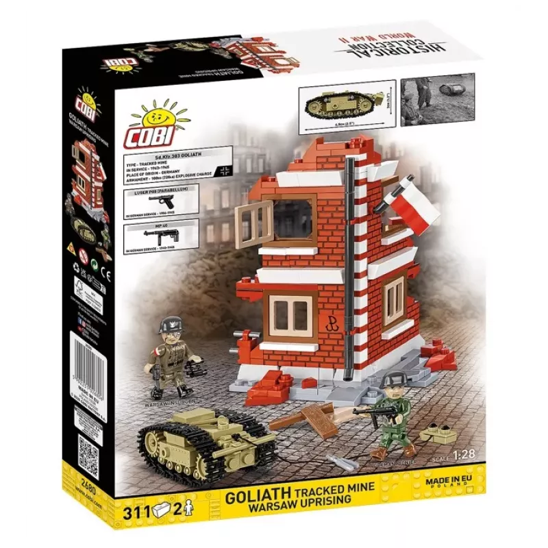 COBI Historical Collection Goliath Gleiskettenmine Warschauer Aufstand 1:35 Modellbausatz - 311 Teile