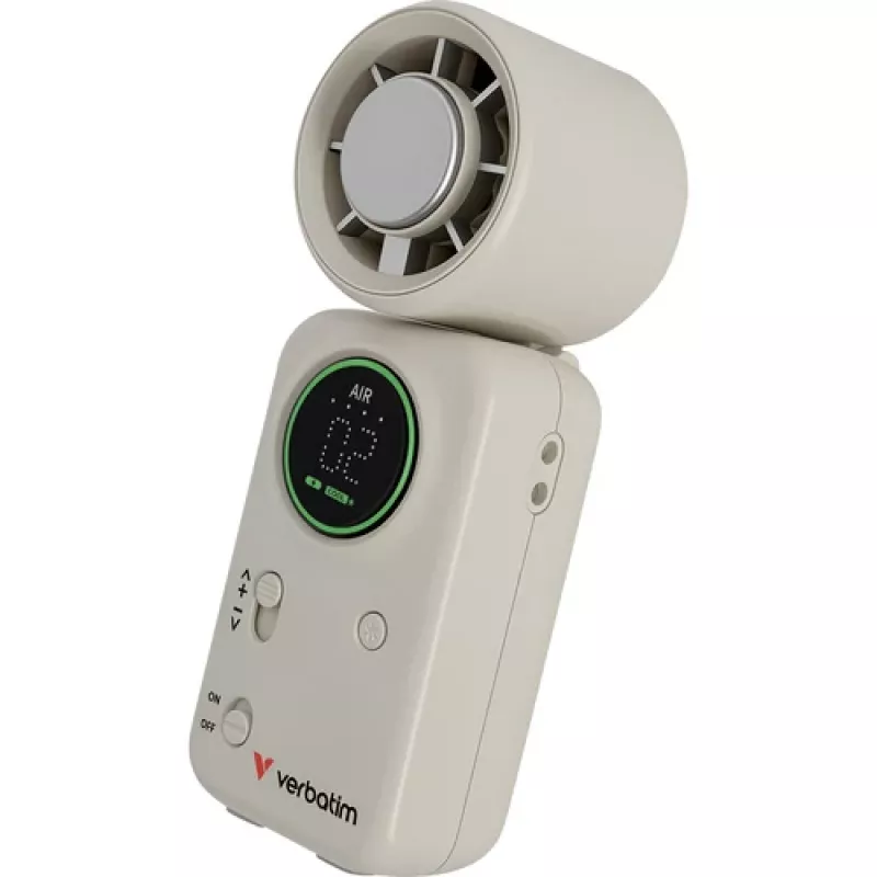 Verbatim Cool 'n' Go Ice Touch Pro Handventilator Weiß/Silber 32346