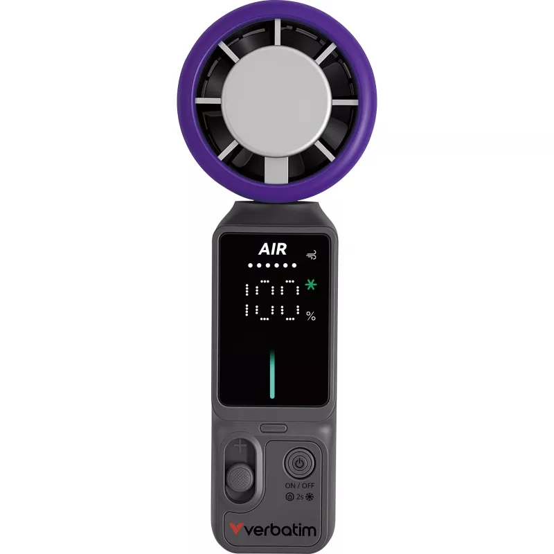 Verbatim Cool'n' Go Ice Touch Pro Handheld Fan Grau/Lila