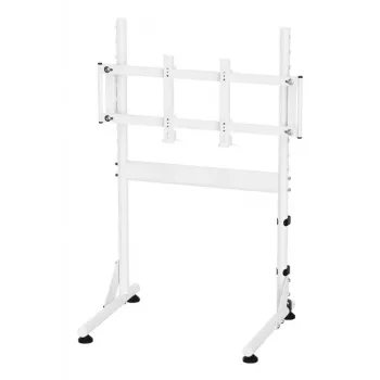 Oplite Nitrokart Monitorständer V2 Weiß - Stahl-Erhöhung mit integriertem Kabelmanagement, 15 kg Belastbarkeit
