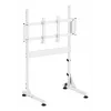 Oplite Nitrokart Monitorständer V2 Weiß - Stahl-Erhöhung mit integriertem Kabelmanagement, 15 kg Belastbarkeit