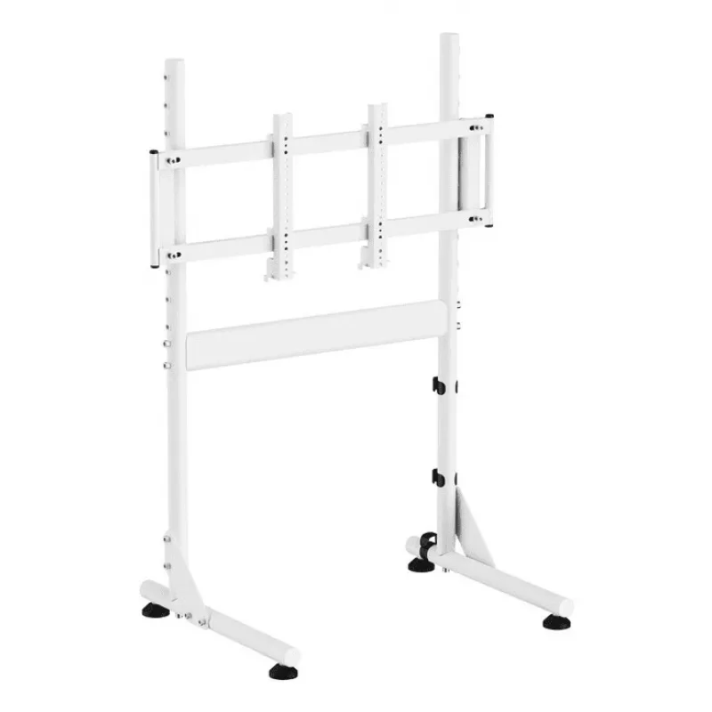 Oplite Nitrokart Monitorständer V2 Weiß - Stahl-Erhöhung mit integriertem Kabelmanagement, 15 kg Belastbarkeit