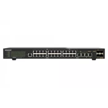 QNAP QSW-M2130P-2C2S26T 26-Port 2.5GbE PoE++ Managed Layer 2 Rackmount Switch mit 2x 10GbE SFP+ und 2x 10GbE Combo-Ports, 370W PoE-Budget