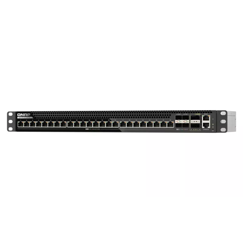 QNAP QSW-M7230-2X4F24T 30-Port Multi-Gigabit Managed Switch mit 2x100GbE QSFP28, 4x25GbE SFP28, 24x10GbE RJ45, Layer 3 Lite