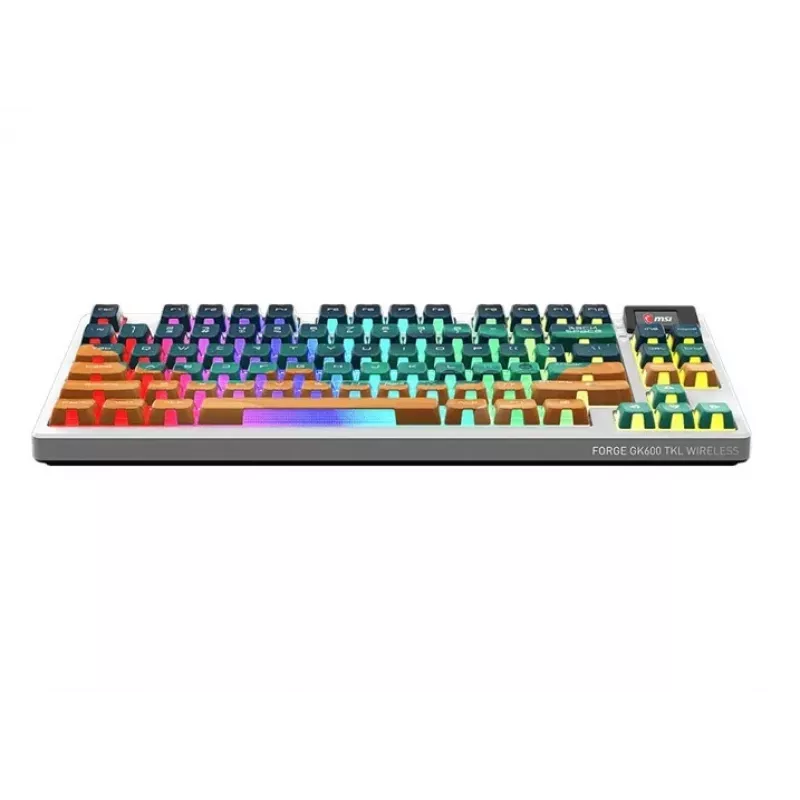 MSI Forge GK600 TKL Kabellose Mechanische Gaming-Tastatur - Mars US ANSI, Tri-Mode, Hot-Swappable Forge Switches, Per-Key RGB, PBT Keycaps