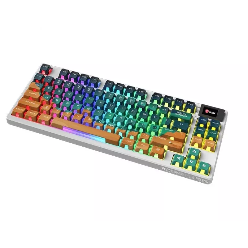 MSI Forge GK600 TKL Kabellose Mechanische Gaming-Tastatur - Mars US ANSI, Tri-Mode, Hot-Swappable Forge Switches, Per-Key RGB, PBT Keycaps