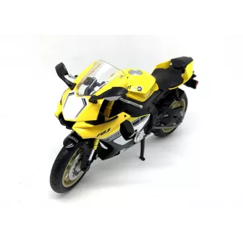 PULIO Motorrad MSZ 1/12 Yamaha YZF-R1 Gelb Diecast-Modell