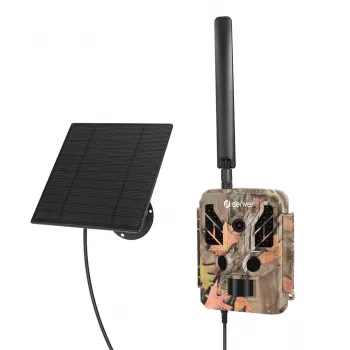 Denver WSL-8050 Solar-Wildtierkamera mit 20MP Foto, Full-HD-Video, Nachtsicht und integriertem Solarpanel