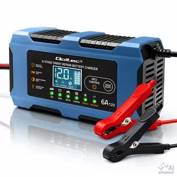 Qoltec 52669 Intelligentes Batterieladegerät 12V 6A mit Reparaturfunktion für AGM GEL LiFePO4
