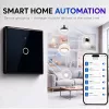 Qoltec Smart Touch Lichtschalter 1-fach Wi-Fi Timer Tuya Weiß