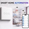 Qoltec Smart Touch Lichtschalter 3-fach Wi-Fi Timer Tuya Weiß