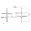 MACLEAN MC-420 Feste TV-Wandhalterung für 43-120 Zoll Bildschirme, 120 kg, VESA bis 900x600, Schwarz