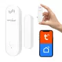 GREENBLUE GB478 Kabelloser WiFi Tür-/Fenstersensor – Intelligenter Magnetkontakt, Tuya & Gosund App, Alexa/Google, Batteriebetrieben, Weiß