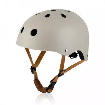 Lionelo LO-HELMET Beige Sand Fahrradhelm – In-Mold PC-Schale, 24 Belüftungsöffnungen, Headlock-Dial, CE EN 1078, Größe L 58-61 cm