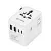 Crong One World Travel Adapter GaN 45W UK/EU/US/AU Weiß