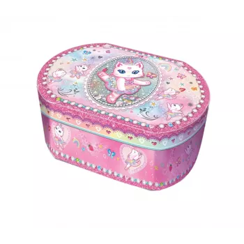 PULIO Ovale Spieldose - Ballerina-Katze Pecoware