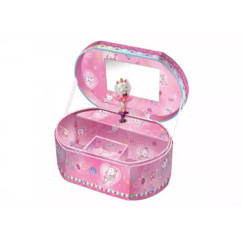 PULIO Ovale Spieldose - Ballerina-Katze Pecoware