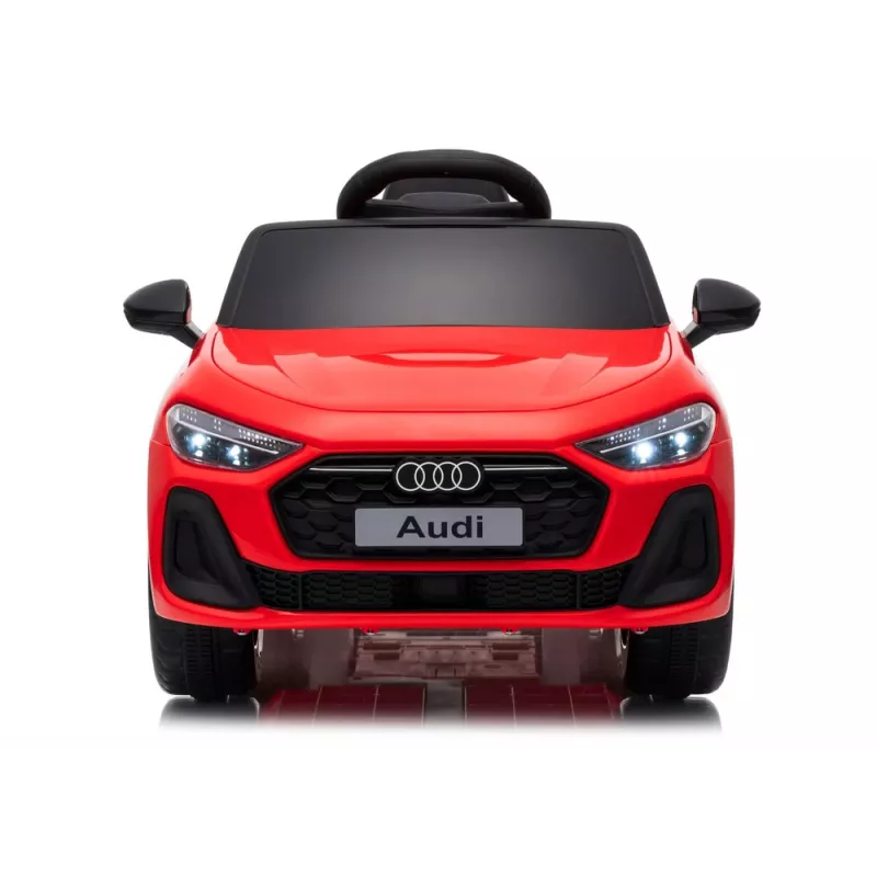 LEAN CARS Audi A5L HL788 Rot 12V Elektro-Kinderauto mit elternferngesteuerter Fernbedienung, EVA-Rädern, LED-Leuchten, Musikpanel, Sicherheitsgurt, Öko-Leder-Sitz, für Kinder von 3-6 Jahren