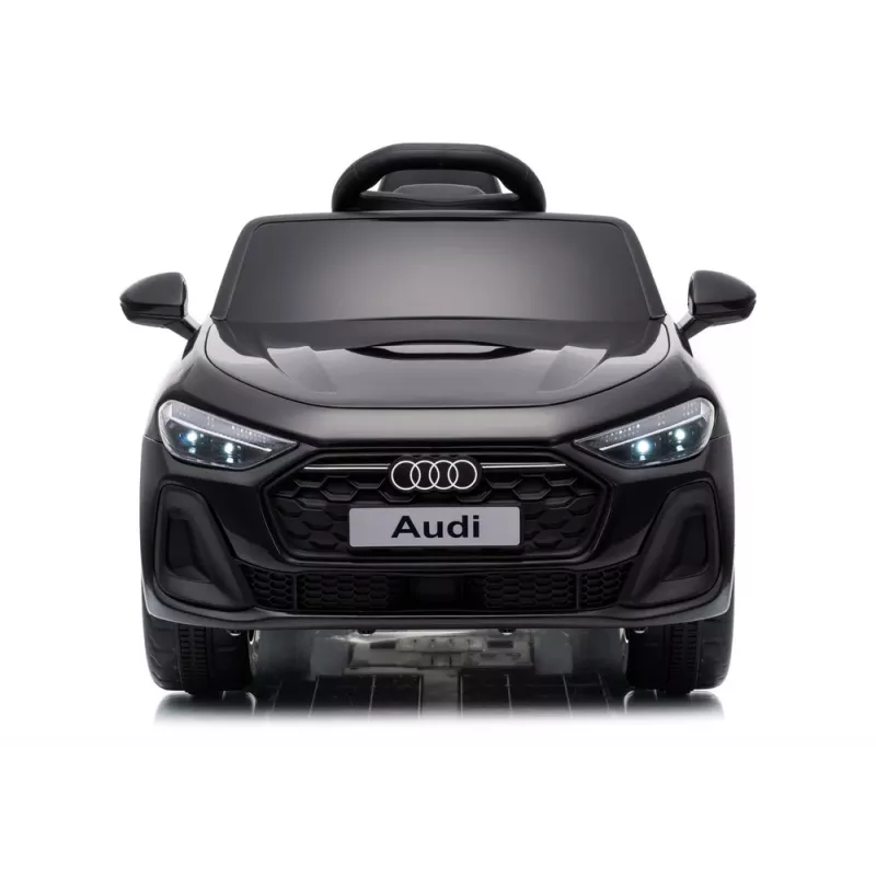 LEAN CARS Audi A5L HL788 Schwarz 12V batteriebetriebenes Kinderauto mit Fernbedienung für Eltern, LED-Leuchten, MP3, EVA-Schaumräder, Öko-Ledersitz, 30 kg max. Belastung, für Kinder von 3-8 Jahren