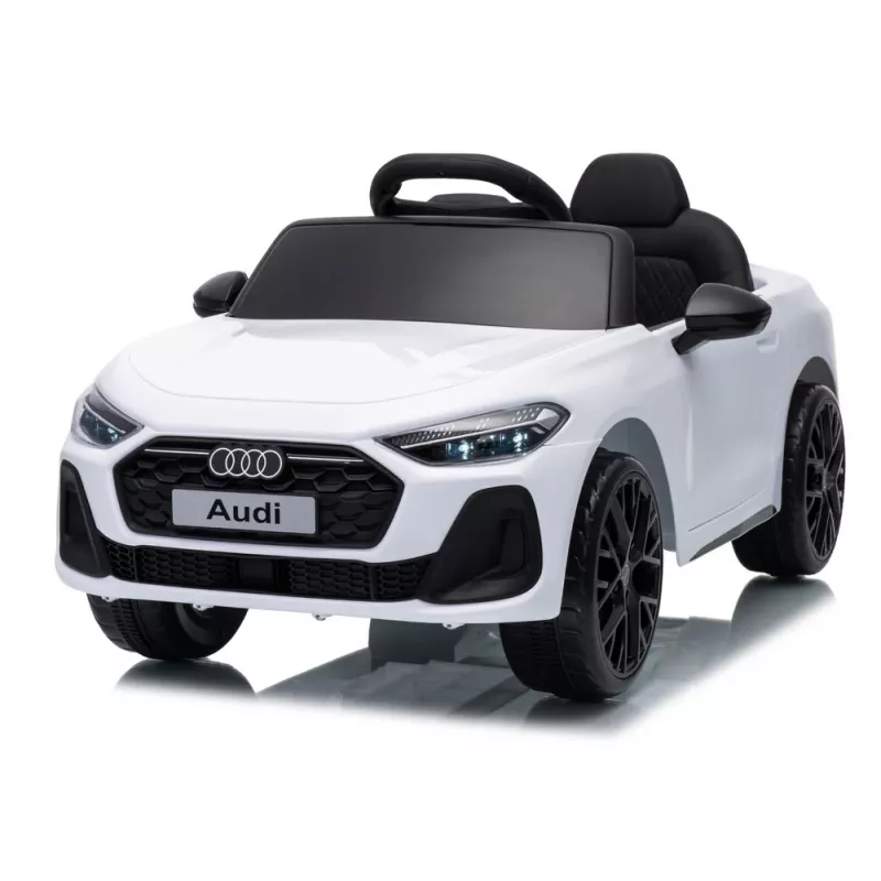 LEAN CARS Audi A5L HL788 12V Kinder-Elektroauto mit Fernbedienung, Weiß