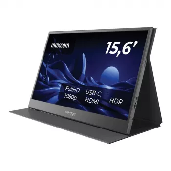 MAXCOM Tragbarer Monitor Mpage 15 - 15,6 Zoll Full HD IPS USB-C HDR10 Aluminium