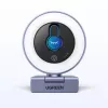 UGREEN 2K QHD Webcam mit LED-Fülllicht und eingebautem Mikrofon, 30fps, USB 2.0, Autofokus, 80° Sichtfeld, Clip-on & Stativ geeignet, Schwarz