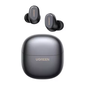 UGREEN WS220 TWS True Wireless Bluetooth 5.0 Ohrhörer mit Ladecase, Touch-Steuerung, IPX4 Wasserschutz, eingebautem Mikrofon, 16h Gesamtakkulaufzeit - Schwarz