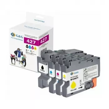 G&G Kompatibles Tintenpatronen-Set für Brother LC-427 - Schwarz, Cyan, Magenta, Gelb (GP-B427BKCMY-4P)