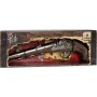 PULIO Gonher Metall-Piratenpistole Spielzeug-Pistole, Druckguss-Metall & Kunststoff, 8-Schuss Ringkapseln, Schwarz/Grau mit braunem Griff, ab 8 Jahren