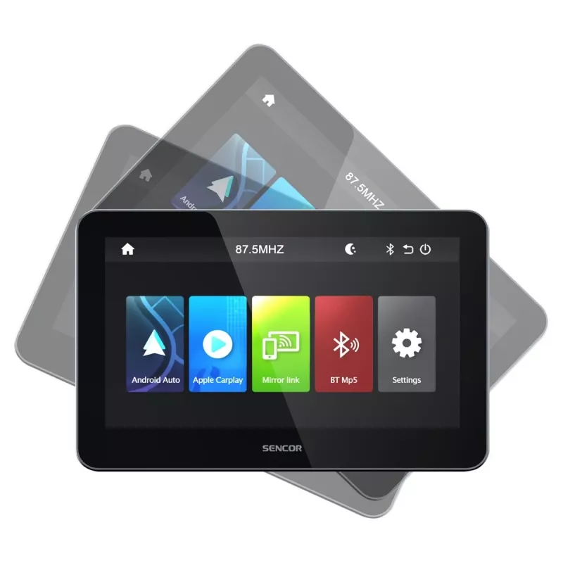 SENCOR SCT M760BWT 7 inch kabelloser CarPlay Android Auto 2-DIN Multimedia-Empfänger mit Rückfahrkamera-Eingang