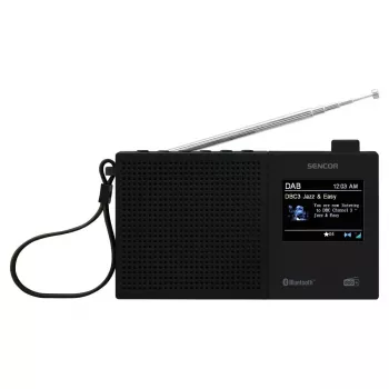 SENCOR SRD 7790B DAB+ Radio mit FM, Bluetooth, USB, 2,4 Zoll LCD, Akku