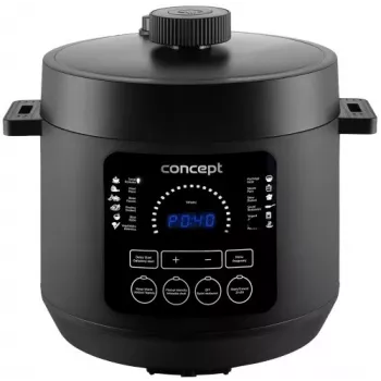 CONCEPT CK6001 Multikocher 5L 900W 10 Programme Antihaftbeschichtet Schwarz/Edelstahl