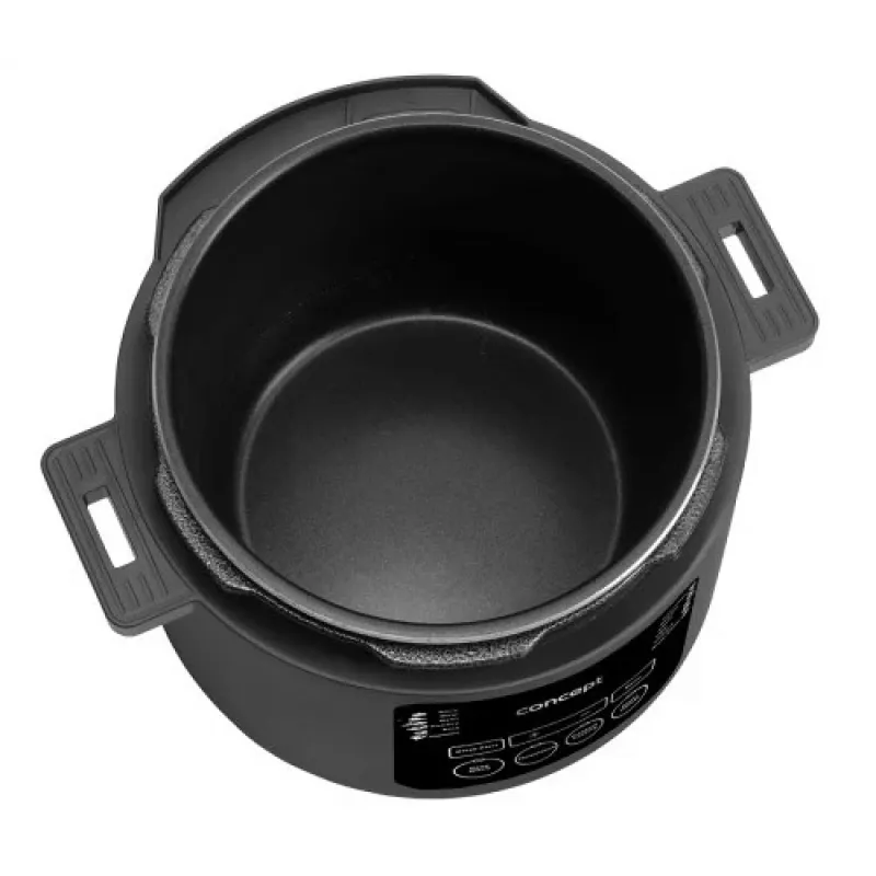 CONCEPT CK6001 Multikocher 5L 900W 10 Programme Antihaftbeschichtet Schwarz/Edelstahl