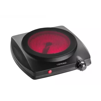 CONCEPT VE3065 Einzelne Elektro-Kochplatte 1250W Schwarz