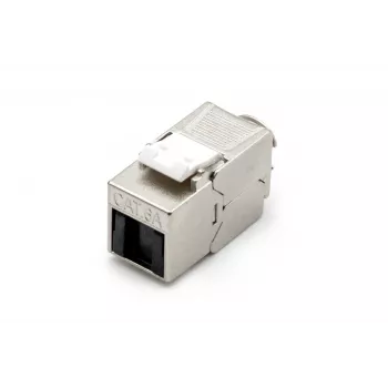 DIGITUS DN-93615-D CAT 6A Keystone-Modul, geschirmt, werkzeuglos, 10GBase-T, 500 MHz, Zinkdruckguss, vergoldete Kontakte, T568A/B, PoE++-bereit