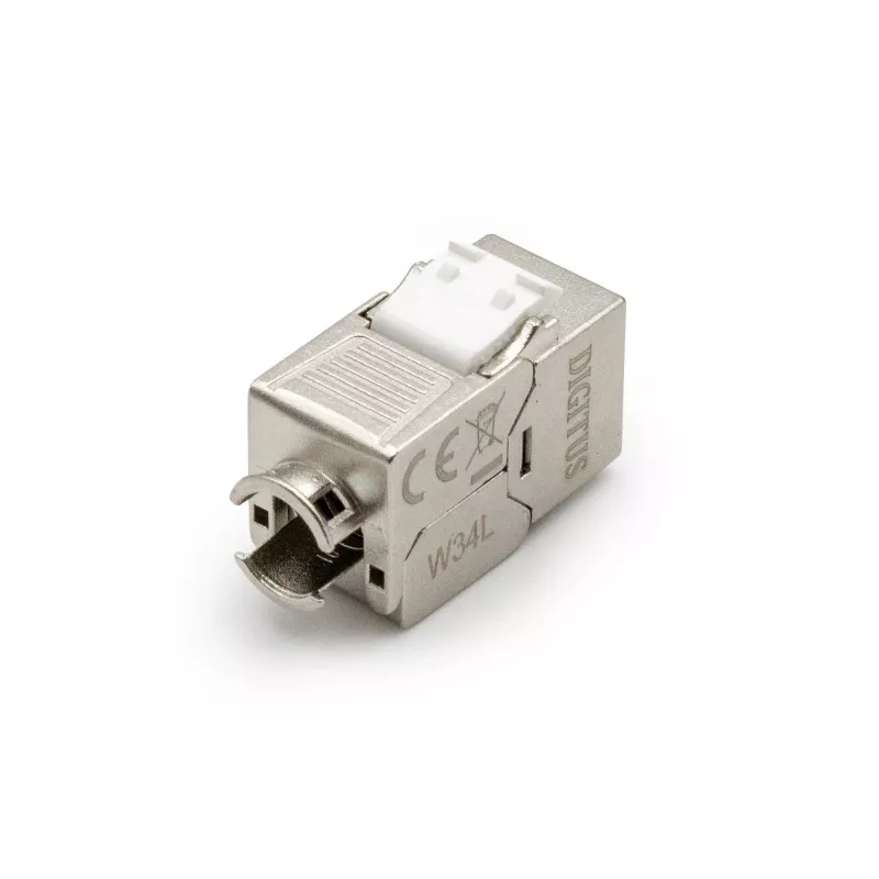 DIGITUS DN-93615-D CAT 6A Keystone-Modul, geschirmt, werkzeuglos, 10GBase-T, 500 MHz, Zinkdruckguss, vergoldete Kontakte, T568A/B, PoE++-bereit