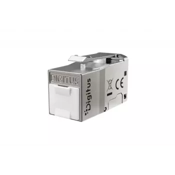 DIGITUS Keystone-Modul Cat. 6A, geschirmt, werkzeuglos, RJ45, silber