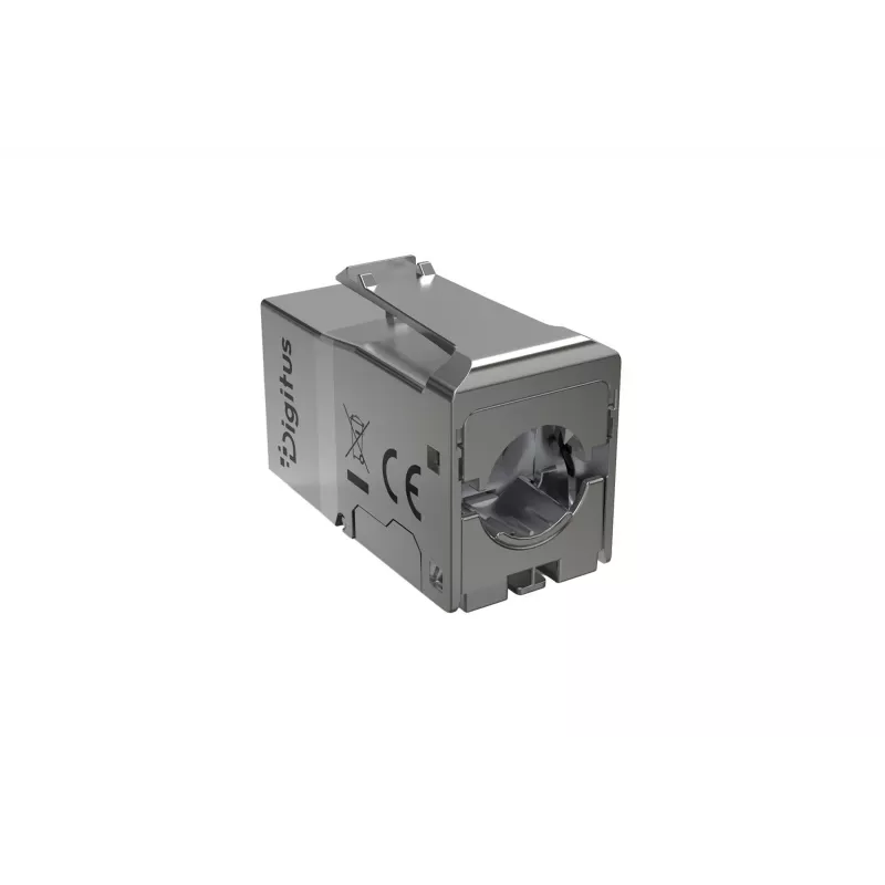 DIGITUS Keystone-Modul Cat. 6A, geschirmt, werkzeuglos, RJ45, silber