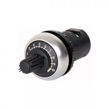 Eaton M22-R10K Potentiometer-Frontteil, 10 kOhm, linearer Verlauf, Einfachdrehung, Fronttafelmontage, IP66/IP67/IP69K