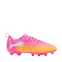 Puma Future 9 Play FG/AG Kinder-Fußballschuhe Schwarz Weiß Pink 36