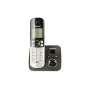 Panasonic KX-TG6821 DECT schnurloses Telefon mit Anrufbeantworter, Schwarz
