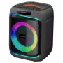 Denver BPS-270 Tragbarer Party-Lautsprecher mit Bluetooth, 400W PMPO, LED-Lichteffekten, Karaoke, FM-Radio, USB/SD/AUX, Mikrofoneingang, Schwarz