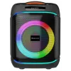DENVER BPS-170 400W Bluetooth-Party-Lautsprecher mit RGB-Lichtern, TWS, Karaoke, FM-Radio, USB/SD/AUX/Mikrofon-Eingängen